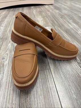 Toms Men's Chestnut Brown Leather Loafers